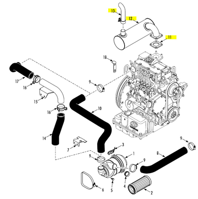 Муфлер 130983 Ø38 3E71351G01 3E71352G01 Для холодильного агрегата SP THERMO KING