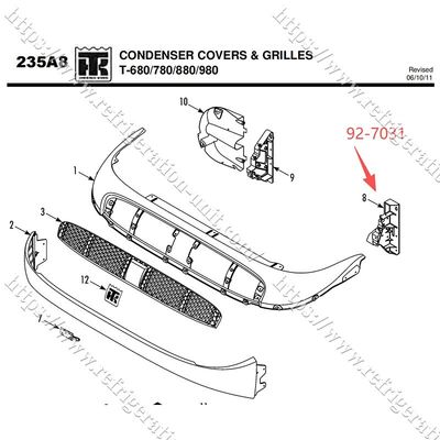 Подставка для оболочек THERMO KING 927031/92-7031 доступна для T-600M T-800M T-1000M T-680Pro T-880Pro T-1080Pro запасные части