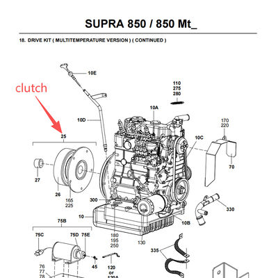 Доступные запасные части 50-01171-21 для сцепления supra 550/ 850 oasis 150