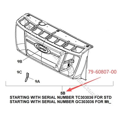 79-60807-00 Передняя облицовка Carrier S550 S750 S850, оригинальные запасные части